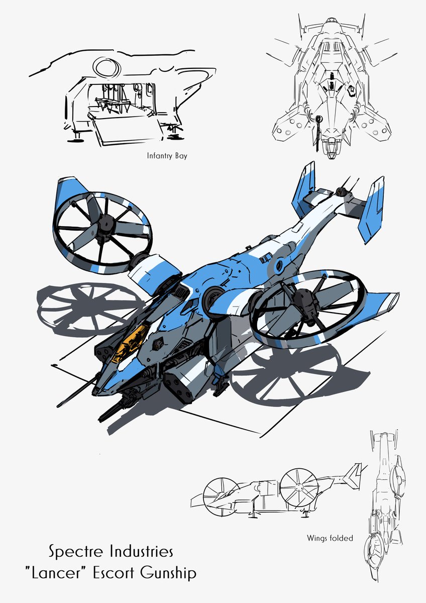 IGNITION_Game's tweet image. Originally commissioned and designed as an aerial support asset, the Lancer was swiftly adopted as the AFOR's primary multi-role air-to-ground attack platform. Armed with a respectable -- and versatile -- array of weaponry, this gunship is equally adept at engaging both Infantry