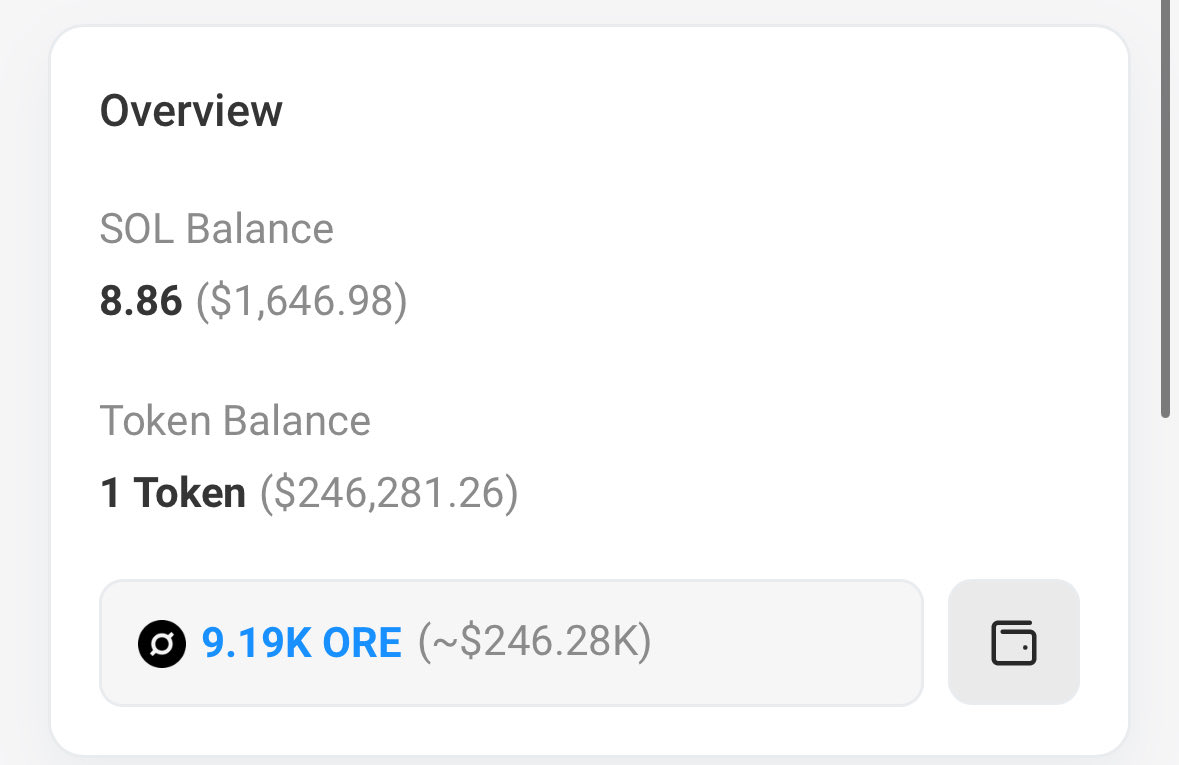 Name one protocol that has bought back 250k worth of their token while also doing over 1k SOL in revenue in less than 20 days of public beta. All with less than 50 daily miners.

<a href="/OREsupply/">ORE</a> haven’t even hit official launch yet and is doing insane numbers

Get mining⛏️🪨