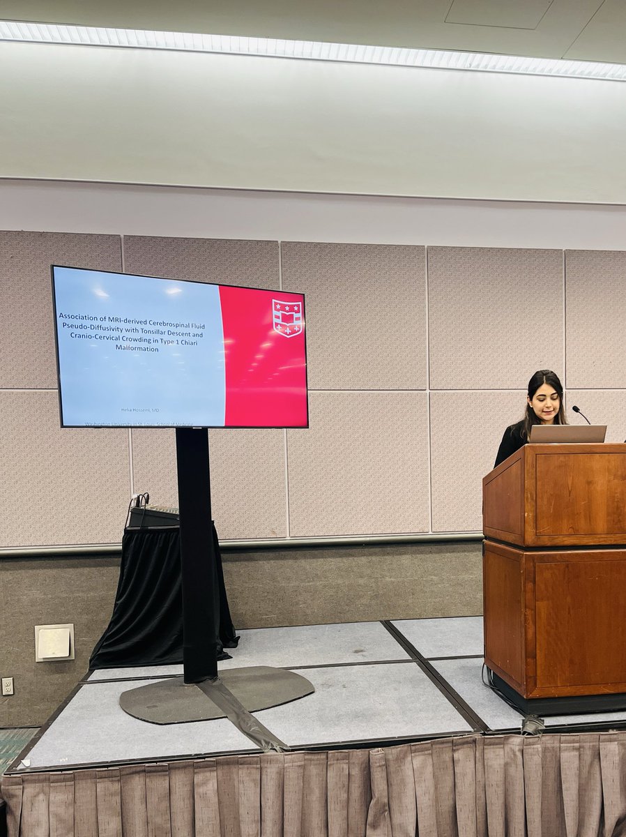 Grateful for the opportunity to present our work from the BraFTI lab on how structural severity markers of Chiari malformation type 1 influence CSF effective motility at #CNS2025! 
Huge thanks to my PI <a href="/Rshnzr/">Ārash Nazeri</a>, <a href="/WashUMedMIR/">WashU Medicine Mallinckrodt Institute of Radiology</a> and <a href="/strahleMD/">Jennifer Strahle, MD</a> for their invaluable guidance!