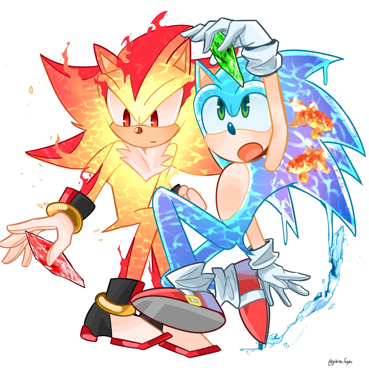 Day 9 : Crystal💎  #sonictober2025

#sonadow #Shadonic