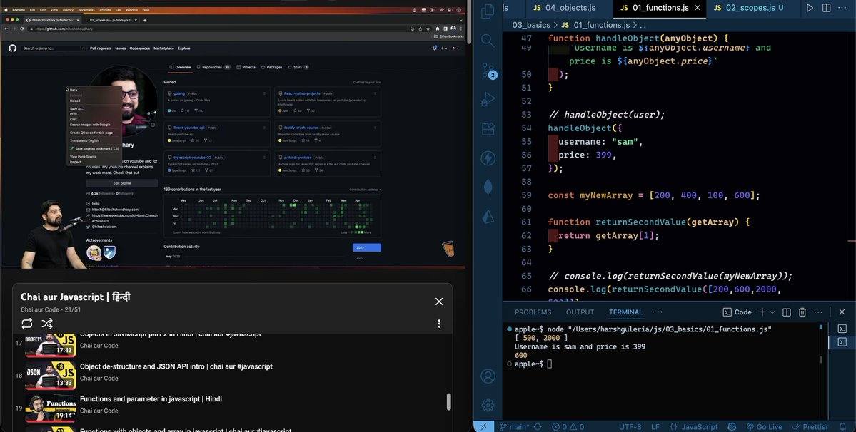 harsz_06's tweet image. Abhi chill nahi, skill time hai 😎
@Hiteshdotcom Sir ki JS playlist ne fundamentals solid kar diye har din code, har din growth! 🔥
Ek baar theek se mehnat kar lo, phir life enjoy karna easy hai! 🚀
#JavaScriptJourney #CodeEveryday #HiteshSir @ChaiCodeHQ
