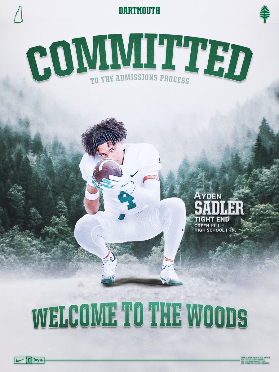 Honored to announce my commitment to Dartmouth College! So thankful for <a href="/CoachDaft/">Kevin Daft</a>, <a href="/Coach_McCorkle/">Sammy McCorkle</a>, <a href="/coachirishodea/">Danny O'Dea</a> &amp; <a href="/CoachEBrenss/">Erin Brennan</a> for blessing me with this opportunity. Super excited for the future and thank you to everyone who has helped me on this journey. (repost)