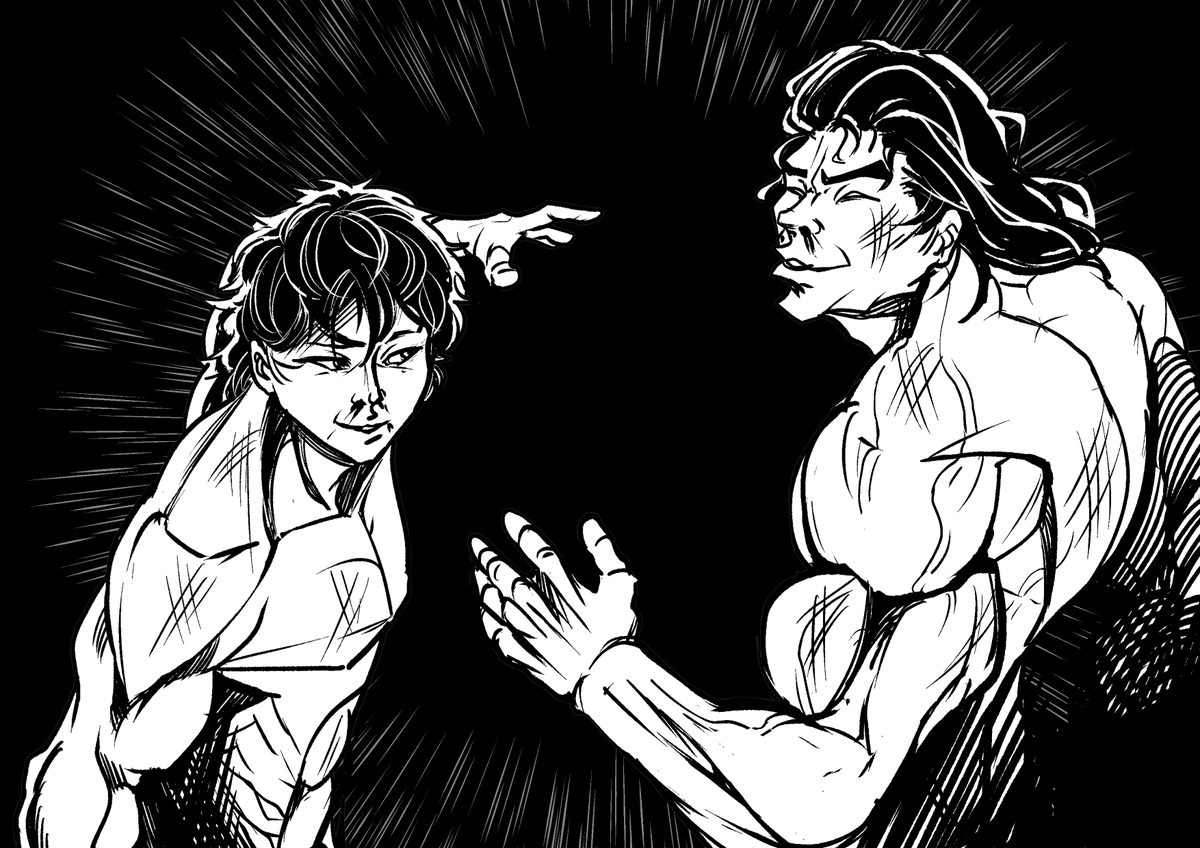Bizzarrt's tweet photo. father and son🤝
inktober number 18: deal
#baki #Inktober2025 https://t.co/qsSHXS9tQS