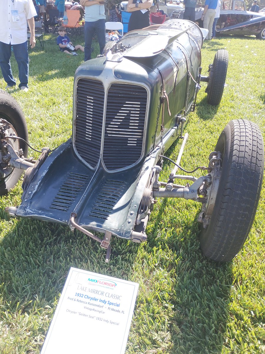 At the Lakeland Lake Mirror classic car show, saw this 32 Chrysler Indy car.  #mopar #moparornocar
