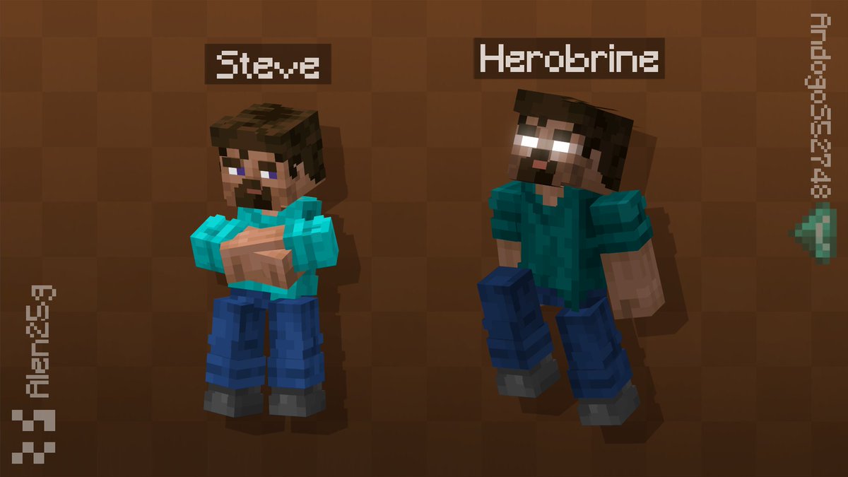 I posted the Steve and Herobrine skins on my Ko-fi completely free. 
Don't forget to follow <a href="/Alen25g/">Alen</a>, who creates great content on both YouTube and Twitter
 #Minecraft <a href="/cmlcreators/">CML (Comunidad de Minecraft Latam)</a> #comissionsopen 

ko-fi.com/s/7623b39eb6
