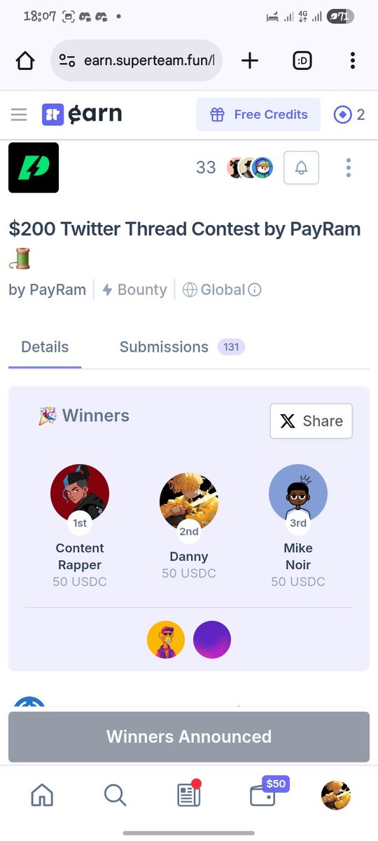 Danny (@cryptic_danny) on Twitter photo Finally got my first ever win on <a href="/SuperteamEarn/">Superteam Earn</a> after TRYING 23 times 😭
If you're ever looking for a consistent person, you have found the right man.
In all, I'm super grateful for the process. The learning, classes, midnight research, and everything that led to this win.
I Finally got my first ever win on <a href="/SuperteamEarn/">Superteam Earn</a> after TRYING 23 times 😭
If you're ever looking for a consistent person, you have found the right man.
In all, I'm super grateful for the process. The learning, classes, midnight research, and everything that led to this win.
I