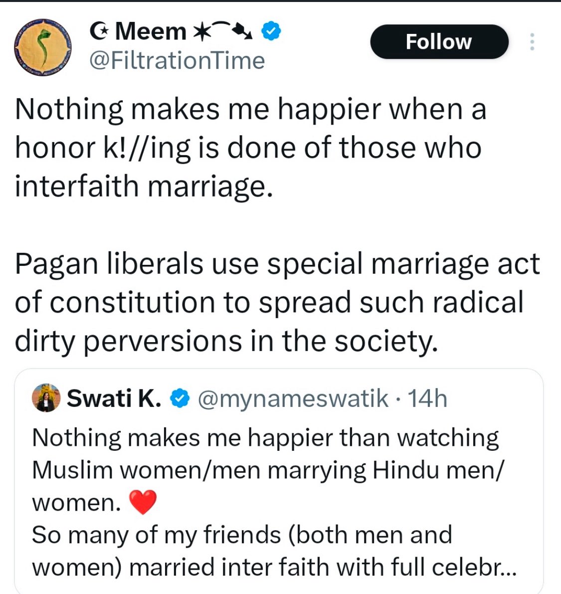 sabsezyadaa's tweet image. BUT PLEASE DON’T CALL HIM AN EXTREMIST OR AN ISLAMIST BECAUSE ADVOCATING FOR KILLING OTHER HUMANS IS APPARENTLY A PART OF HIS RELIGION??
This is what you enable… no different from the Hindutva lynchers.
CLEAN YOUR OWN HOUSE FIRST.