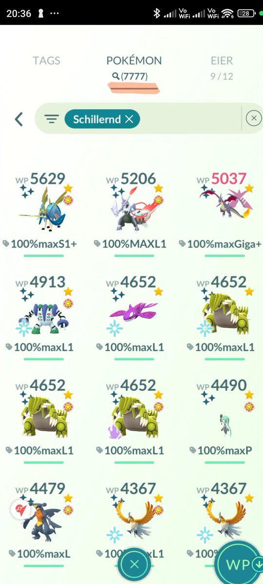 Small milestone 
I like collecting shiny things 
🕊️🕊️🪺🫶🫶🫶
7777 shiny in bag 🙃