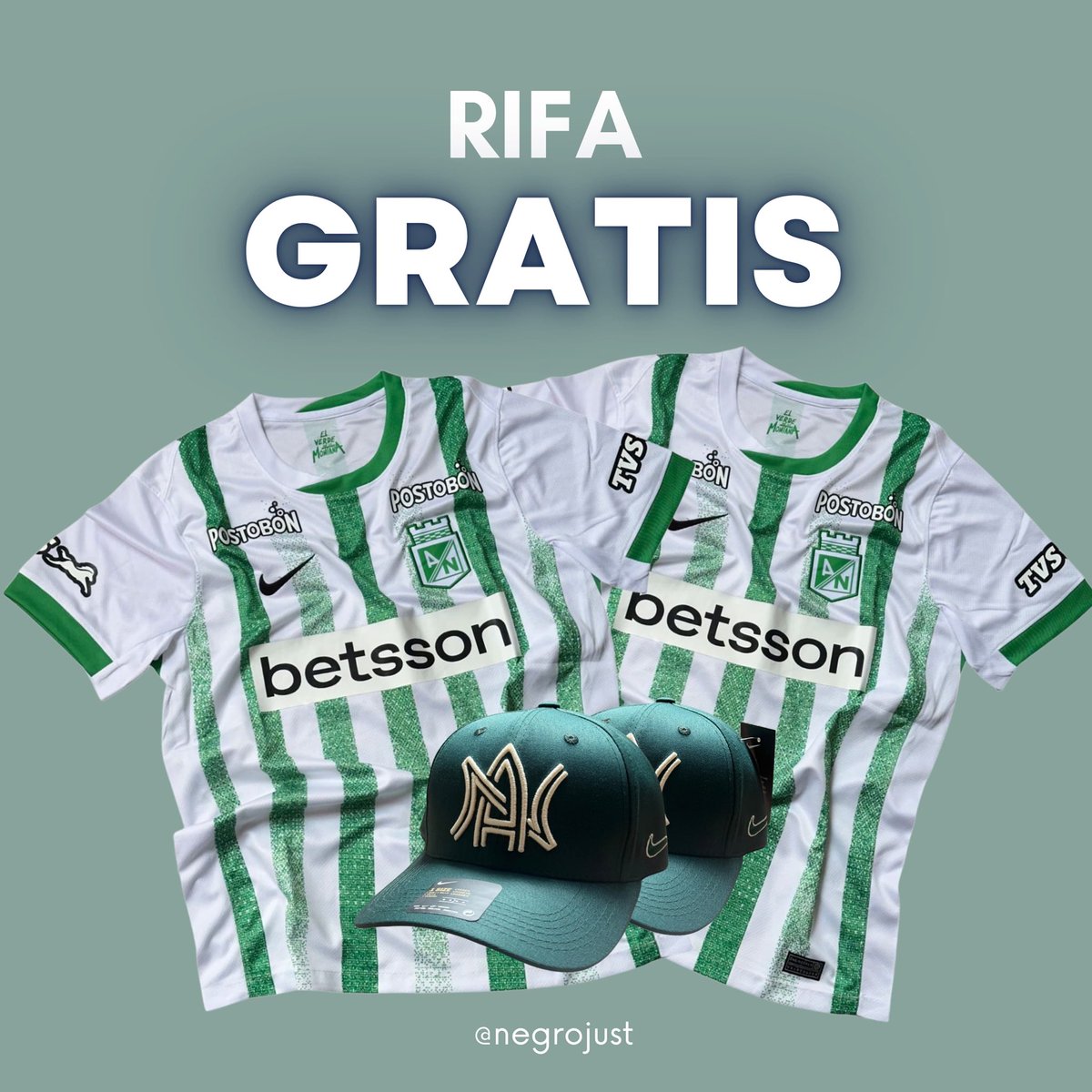 NegroJust's tweet image. 🚨🚨 FAMILIA!
Se acabó la espera.
Rifa totalmente GRATIS de dos Combos: Gorra NegroJust la más vendida💚 y Camisa 1.1 (La mejor réplica del Mercado)
Simple: Seguirme, dar like a este post, dar RT y comentar este emoji: 💚
Catálogo en: wa.me/573128612857🚨