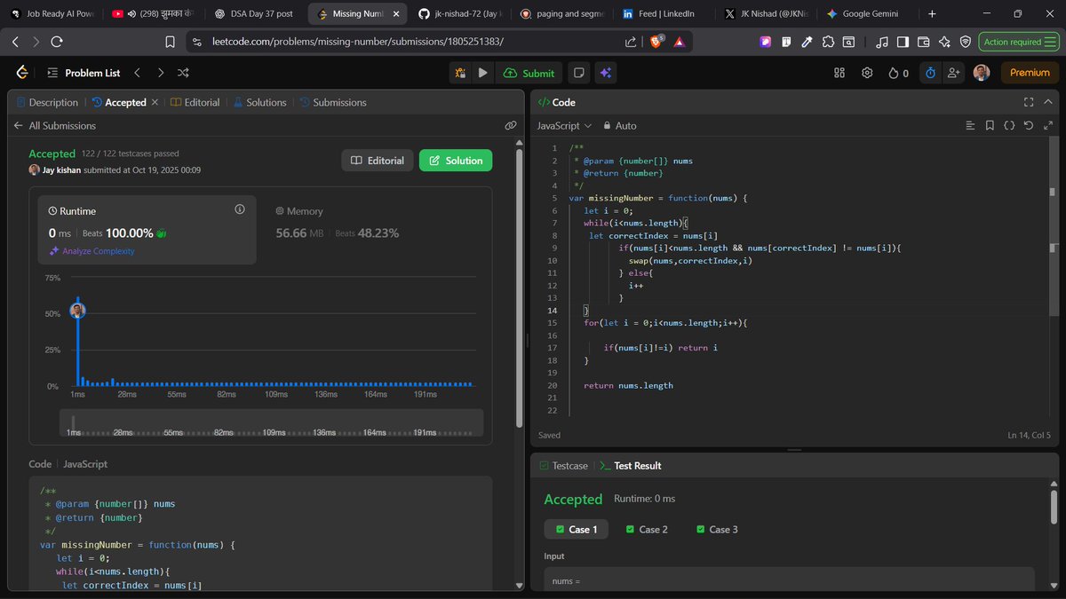 JKNishad119301's tweet image. 🔹 448. Find All Numbers Disappeared in an Array 🔹 41. First Missing Positive
#100DaysOfDSA #LeetCode #CodingJourney