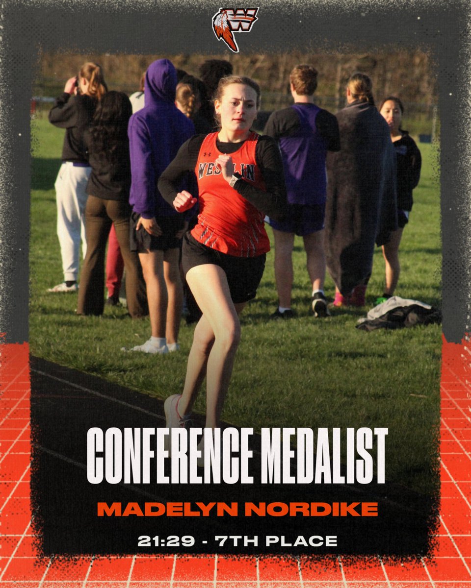 Congrats to Madelyn Nordike! The senior places 7th with a stellar time of 21:29 at the Conference Invite today!