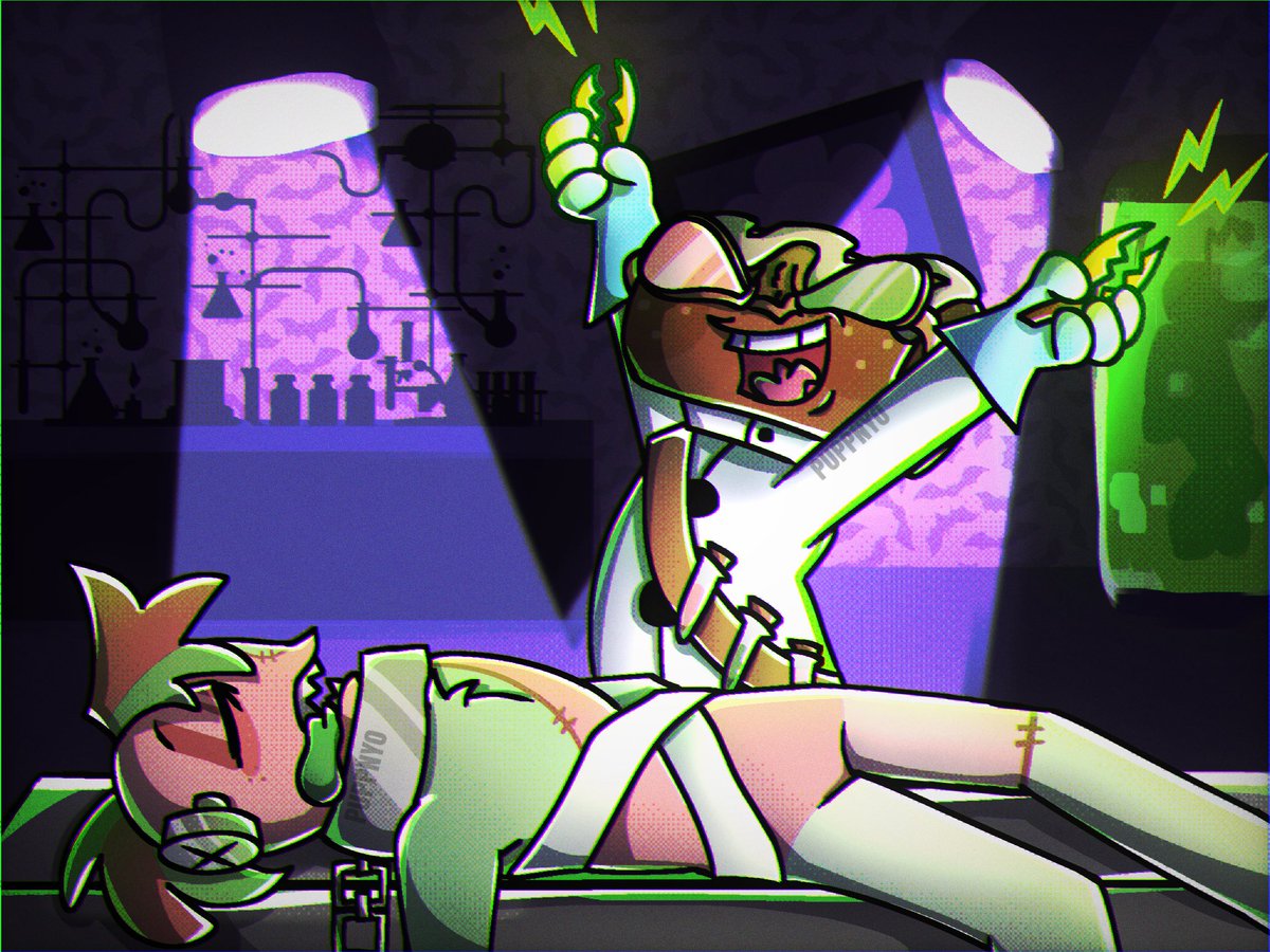 puppnyo's tweet photo. IT’S ALIVE!! [ #dandysworld #fanart #fruitcake #sprout #cosmo ] https://t.co/ewMI9nLxmn