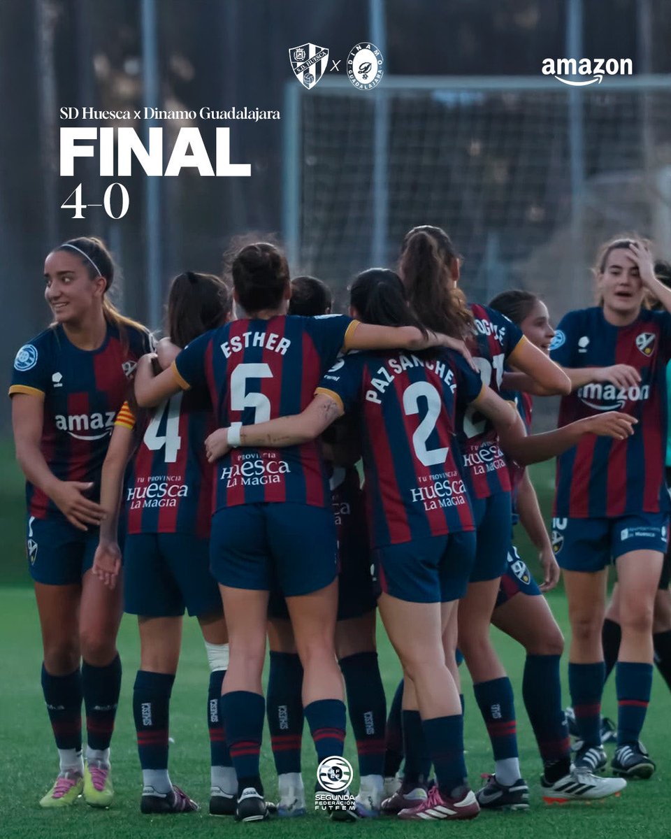 FINAL| ¡VICTORIA! ¡VICTORIA! 

¡Tres puntazos en casa! 

Ganamos ante un rival directo gracias a los goles en la primera parte de Dani y Astudillo y un doblete de Laura Royo ya en la segunda.

👊 Seguimos.

4-0| #SDHfemGuadalajara🔵🔴