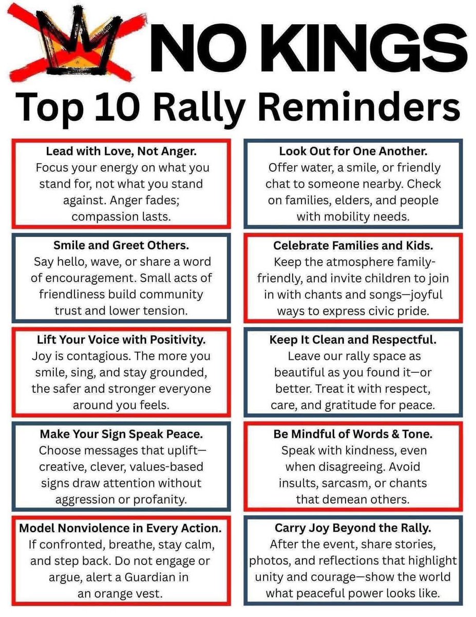 Praying today is peaceful. 🙏The #Dem #paid for the #NoKings rallies did post this in their social media