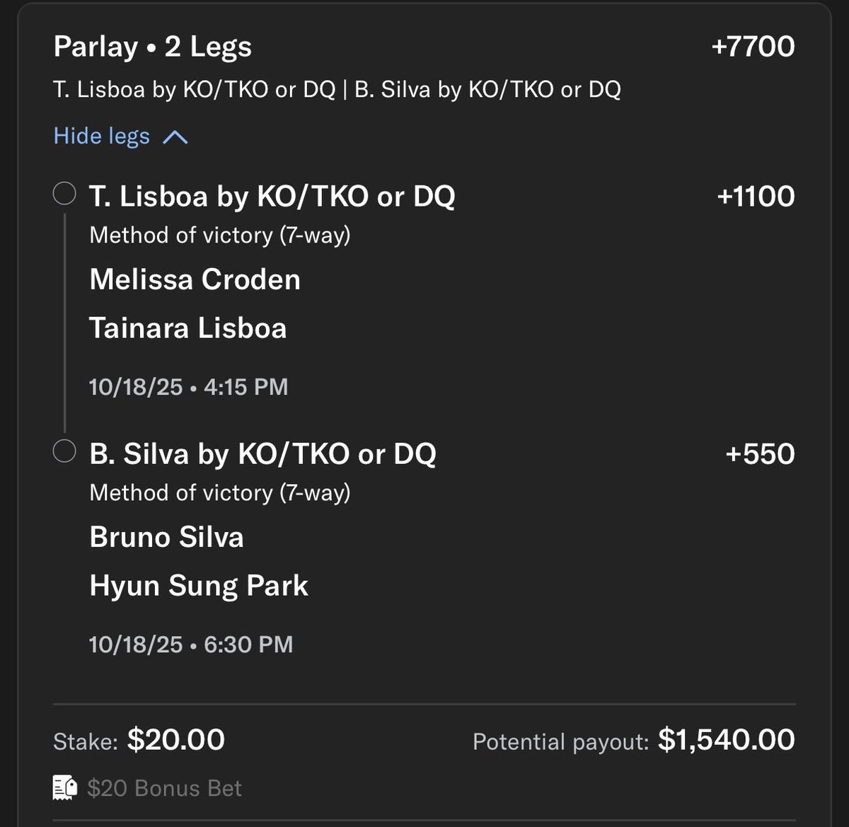 bonus bet moonie #UFCVancouver