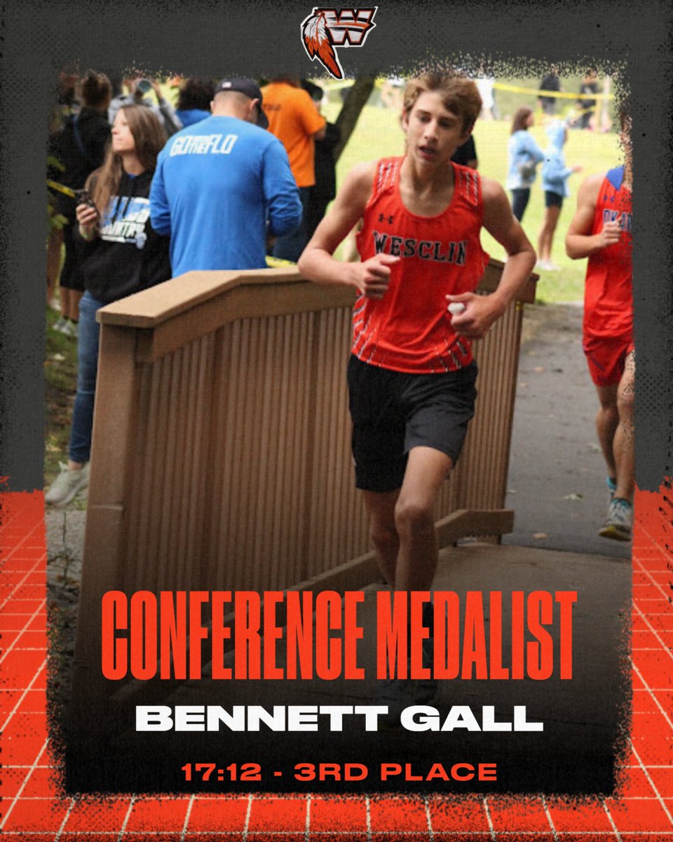 Way to go Bennett Gall! The sophomore led the Warriors with a 3rd place All Conference finish at the Conference Invite!