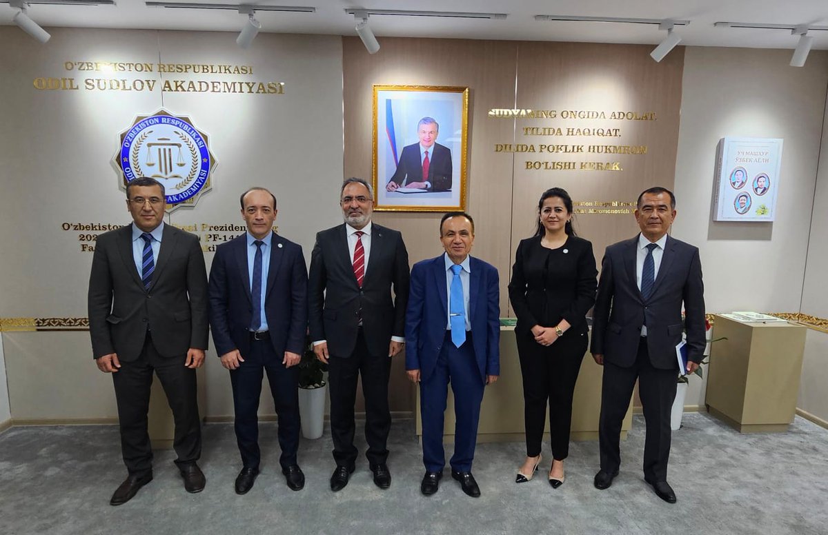 ybuankara's tweet photo. Rektörümüz Prof. Dr. Ali Cengiz Köseoğlu Özbekistan'da yeni kurulan Adil Yargı Akademisi'ni ziyaret etti. İkili işbirliği konularını görüşerek tecrübe alışverişinde bulundu.

@acengizkoseoglu
@Turkic_States
#TurkicUnity
#TURKUNİB 🇹🇷🇺🇿 https://t.co/HoTb3Cdar4