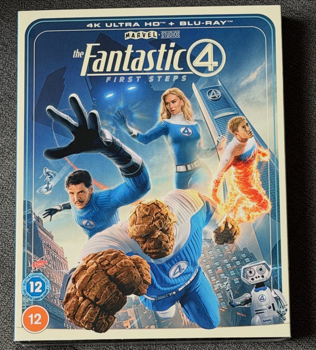 Tonight’s 4k movie 🍿  the fantastic four first steps 👍 <a href="/FantasticFour/">Fantastic Four</a> <a href="/MarvelStudios/">Marvel Studios</a> <a href="/hmvtweets/">hmv</a> #4KUltraHD #PhysicalMedia
