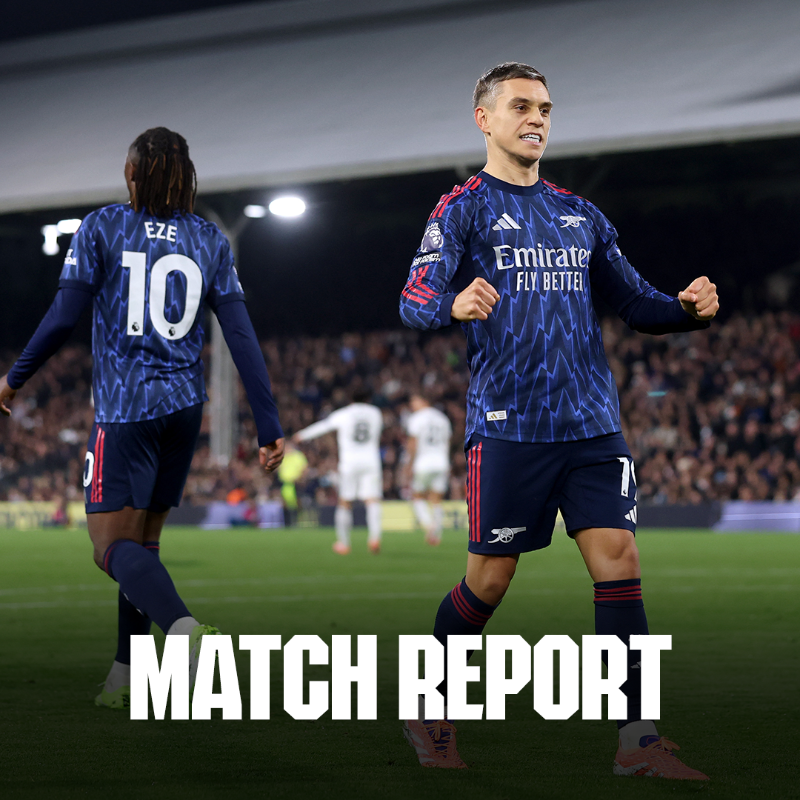 Arsenal's tweet photo. 🎶 One-nil to The Arsenal 🎶 

Our on-the-whistle match report from Craven Cottage 👇