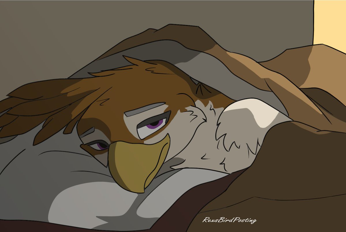 Flocktober Day 18- Tired doesn't even describe it. it was 2pm before I even considered rolling out of bed.

#furry #furryartist #Flocktober