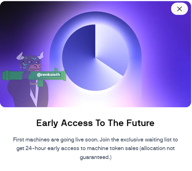renksieth's tweet photo. Early access to the future, powered by @peaq 

Machine tokenization is going live soon, giving users a 24-hour head start to join the next wave of DePIN ownership

$PEAQ is redefining how the physical world connects to Web3 https://t.co/NblrvUVxjF
