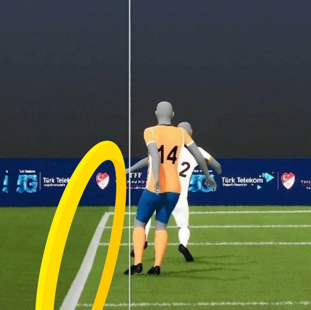 Başakşehir’in iptal edilen golünde out çizgisi bana mı yamuk çizilmiş gözüküyor?