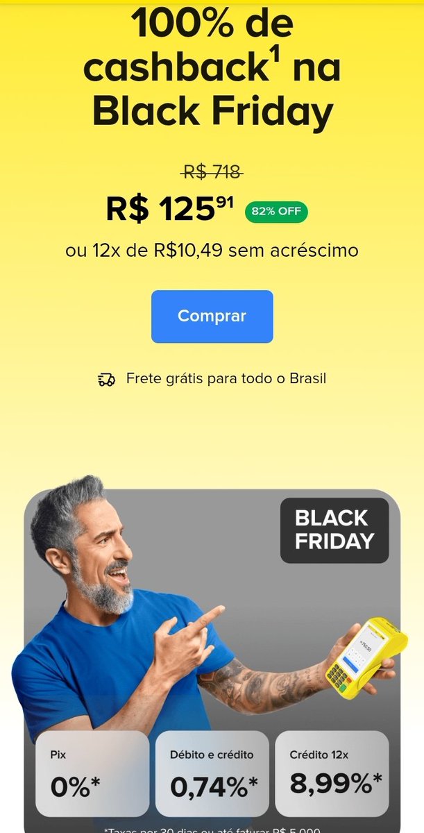 Divulgue's tweet image. [ Patrocinado ] OFERTA IMPERDÍVEL!!! Maquininha Point Pro 3*.  OFERTA AQUI : mpago.li/2XC9sjx
 *Aproveite esse desconto e garanta taxas promocionais !  TAGS DE HOJE: #MercadoPago #ValeTudo #Correios