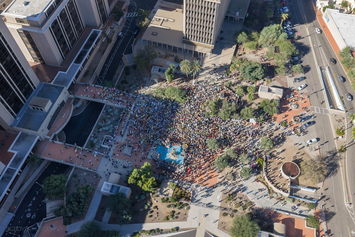 bgboydphoto's tweet photo. A few people gathered in downtown Tucson this morning. Marching from 5th and Congress to Presidio Plaza. Stay tuned for video! #protest #nokings #nokings2 #tucson #tucsonaz #bgonthescene https://t.co/Os3sUegbjt
