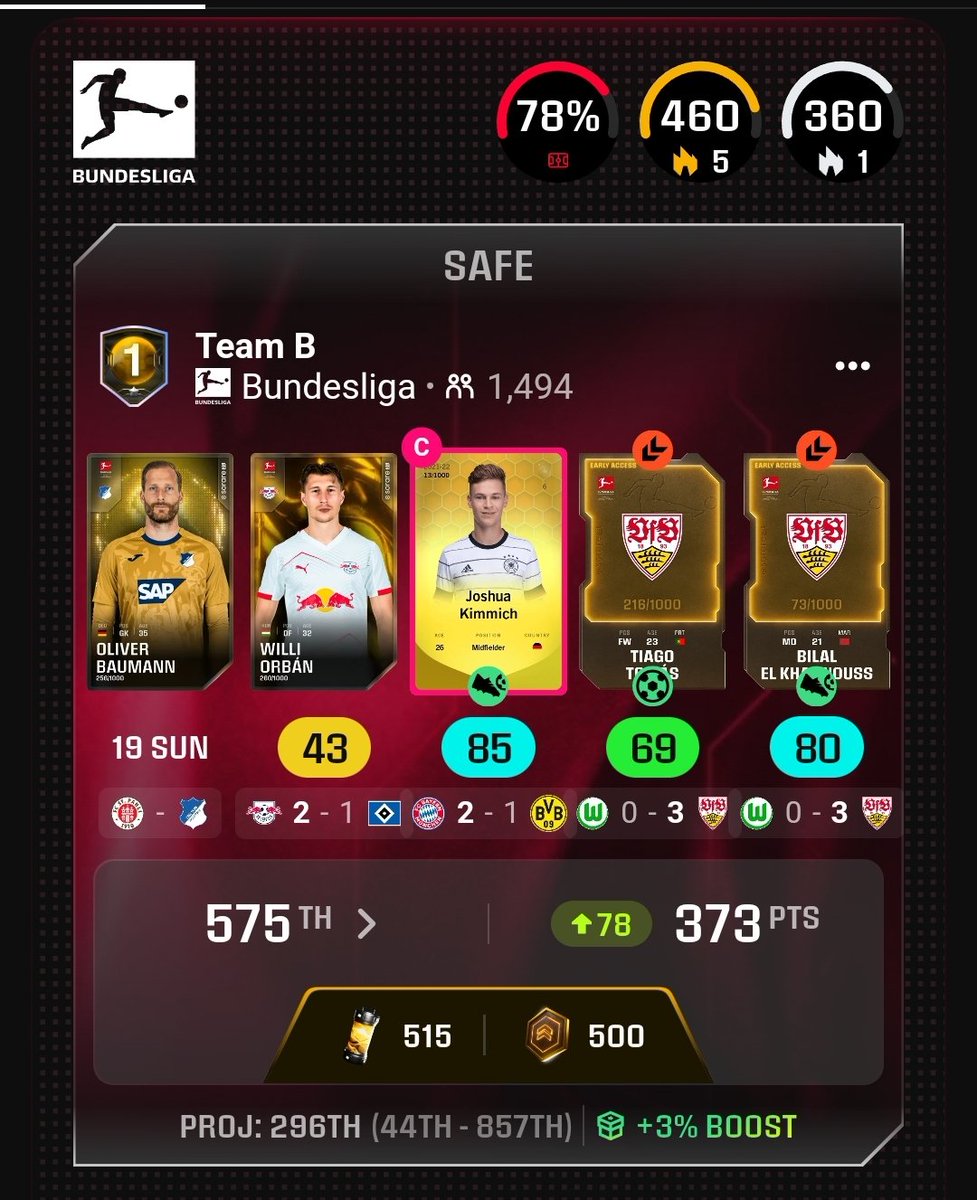 MrFutlovers's tweet image. If Baumann somehow rescuses my 5th Streak I will GIVEAWAY
5️⃣x Baumann Limited cards across everybody that
1) 🔄 + ❤️
2) Follow @MrFutlovers (me)
#Sorare