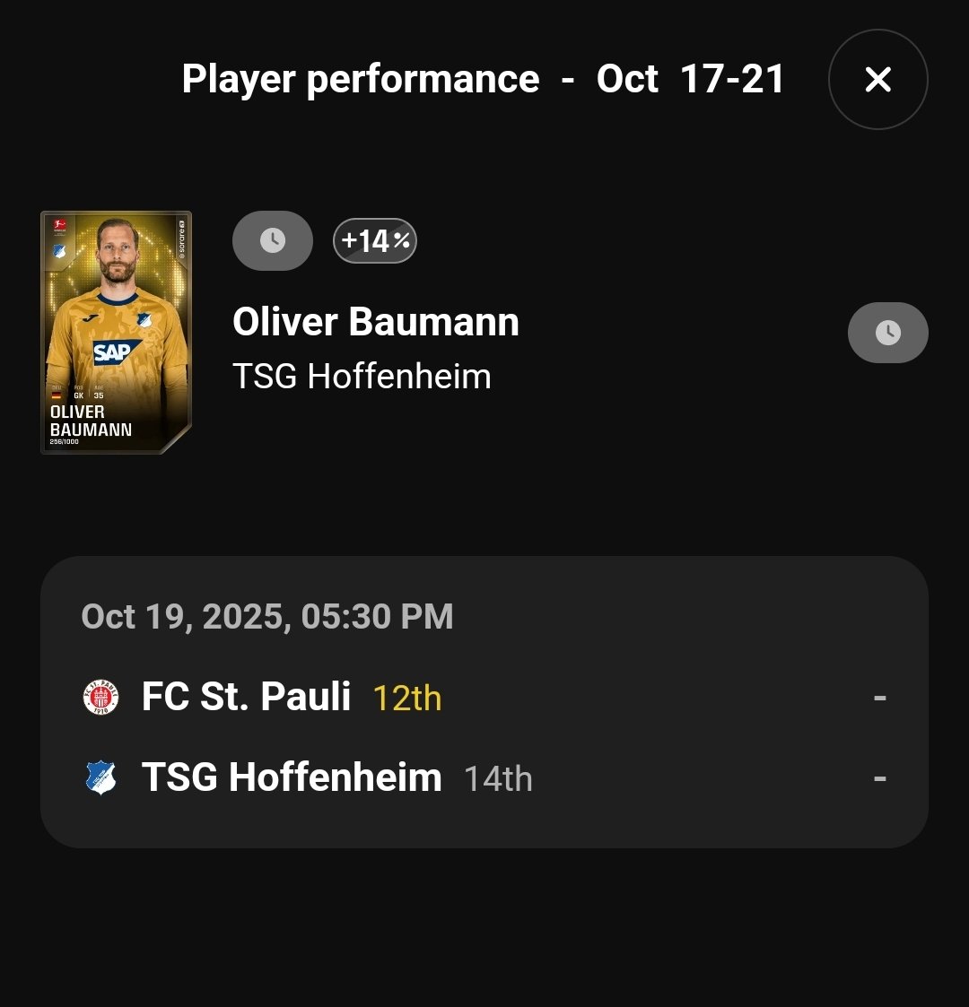 MrFutlovers's tweet image. If Baumann somehow rescuses my 5th Streak I will GIVEAWAY
5️⃣x Baumann Limited cards across everybody that
1) 🔄 + ❤️
2) Follow @MrFutlovers (me)
#Sorare