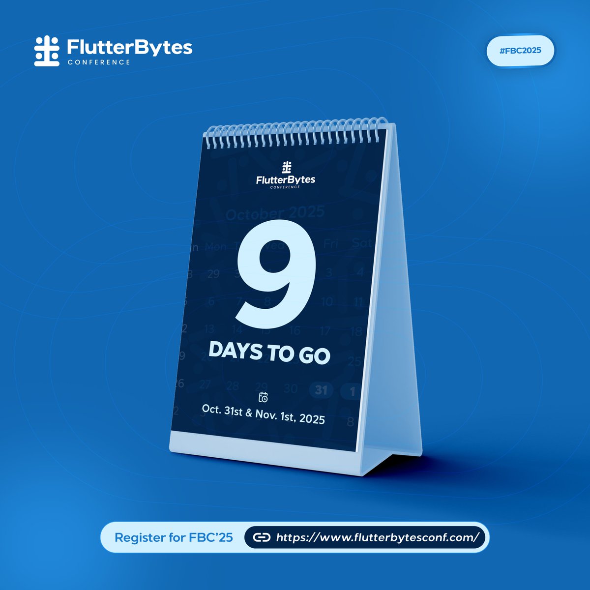 flutterbyteconf's tweet image. 9 days to go! 😉
We have some amazing swag items lined up just for attendees. You won't want to miss out on what we have in store!
Grab your ticket now 👇
bit.ly/FBC25-Tickets
#flutterdev #flutter #flutterdevelopers #FBC25 #FlutterBytesConference2025