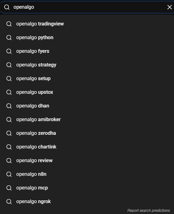 openalgoHQ's tweet image. Ever wondered what traders are searching about OpenAlgo on YouTube?
Here’s the trending list
What’s the next topic you want explained in depth?
