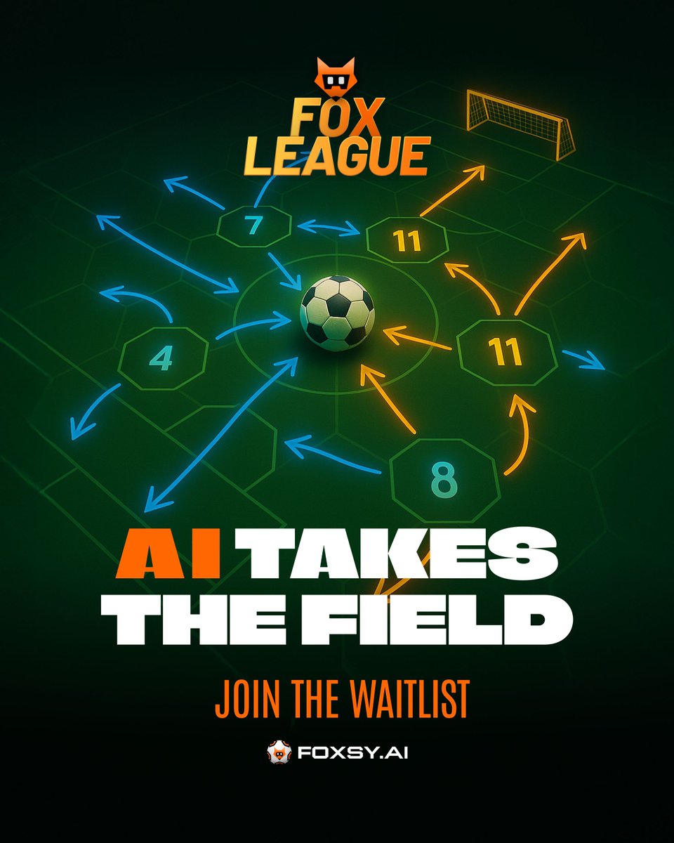 Soccer but smarter. 

You strategize and AI takes the field. 

Join the #FoxLeague waitlist -&gt; foxsy.ai 

<a href="/PulsarMvX/">Pulsar MVX</a> send 500 FOXSY to 100 reactions