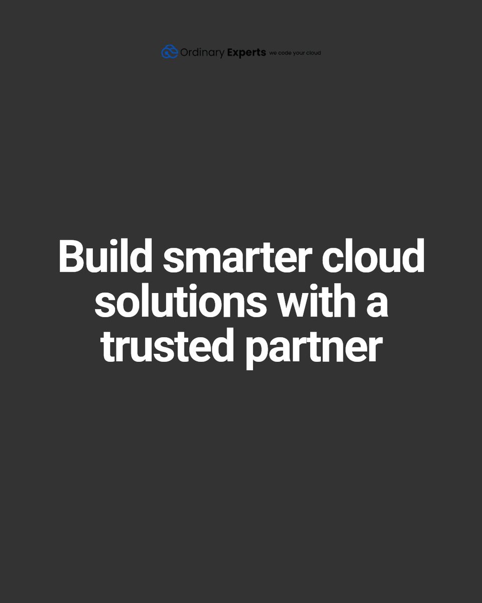 OrdinaryExperts's tweet image. The smartest cloud projects aren't done alone—they're done together. At Ordinary Experts, we partner with you to design automation, manage costs, and improve DevOps. Ready to build your cloud with a partner who understands your business?