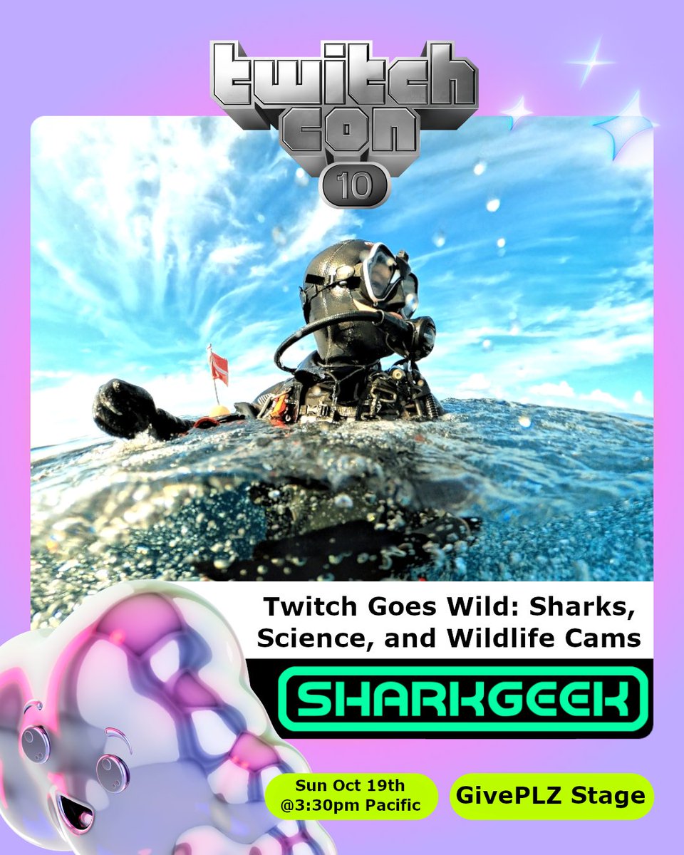 One more day until my first TwitchCon panel! 🙌 Tune in tomorrow at 3:30 Pacific for #twitch Goes Wild!

twitch.tv/sharkg33k