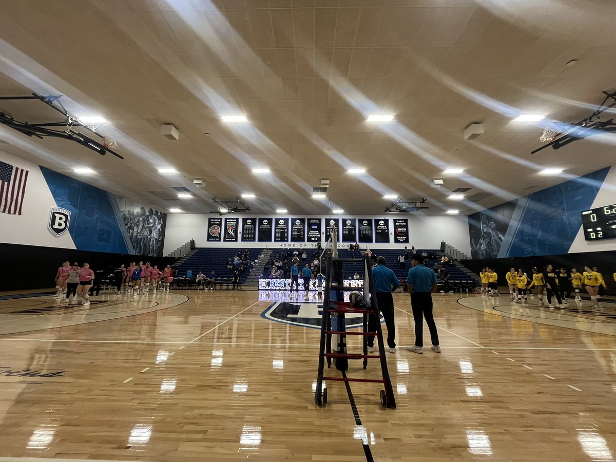 Getting ready here for a <a href="/TheNortheast10/">The NE10</a> showdown between <a href="/AICvb/">AIC Volleyball</a> and <a href="/BentleyVball/">Bentley University Volleyball</a> , both undefeated in conference play. Catch it live on <a href="/FloCollegeVB/">FloCollege | Volleyball</a>