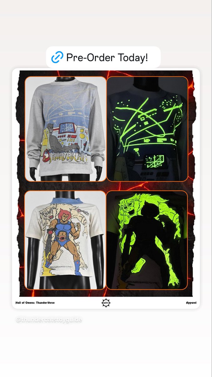 You wanted more merch, you got it!
Hall of Omens: Thunder-Verse!
The ultimate collector’s guide to #ThunderCats, #SilverHawks, and #TigerSharks—packed with rare vintage items, figures, playsets, and even vintage glow-in-the-dark clothing

Pre-order now: thundercatstoyguide.com