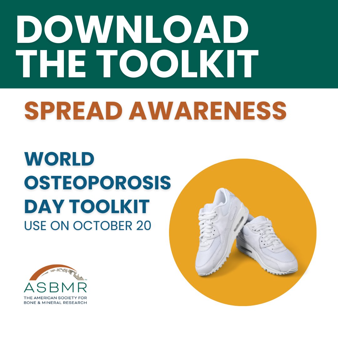 ASBMR's tweet photo. Researchers turn science into action — that’s key in the fight against osteoporosis.
Our #WorldOsteoporosisDay Toolkit includes facts, visuals and captions to help you raise awareness about prevention and treatment.
📲 Download here: https://t.co/8XzZqO1Yf2
#StepUpForBoneHealth https://t.co/Z4RYYhZEqN