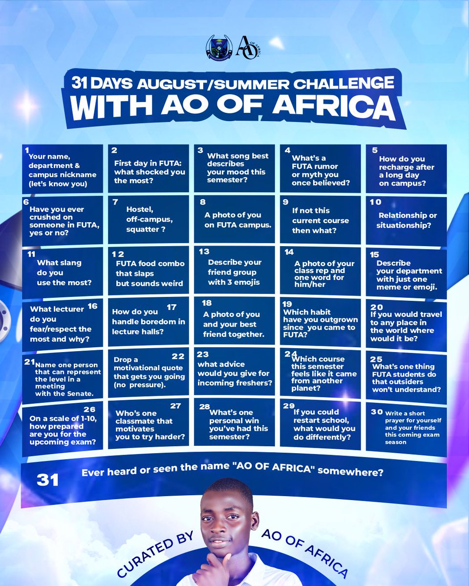 tboygraphics's tweet image. Day 16 of bringing my designs to light ✨
Today's project is a simple 30-day challenge flyer I created for AO of Africa.
It was a straightforward project, but I always enjoy finding balance between clarity and visual appeal, even in minimal designs.