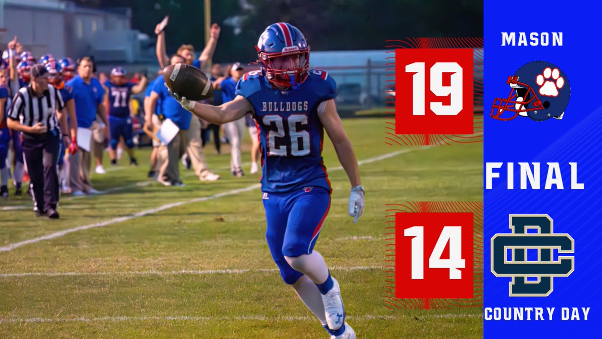 Mason_Bulldogs's tweet image. Football scores in the final minute to beat DCD! Go Bulldogs!