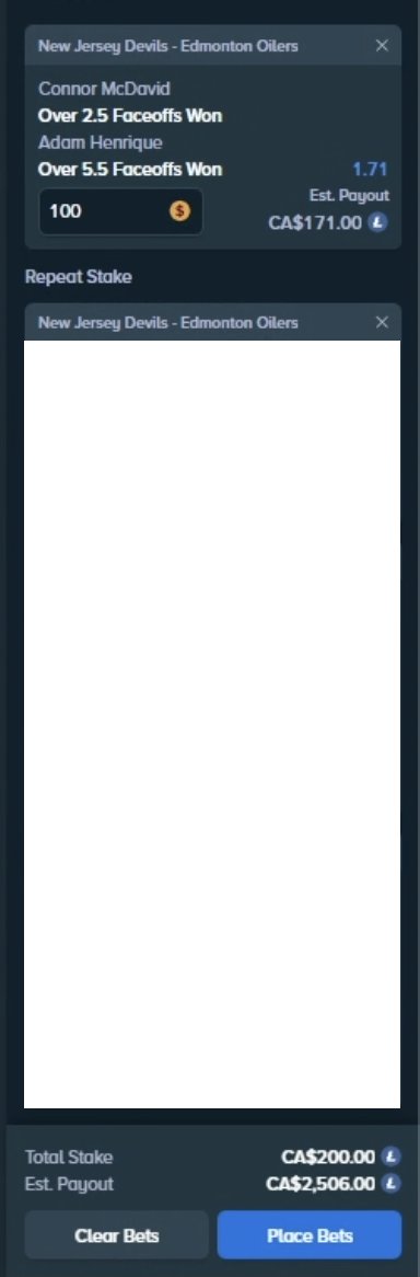 I've been absolutely DOMINATING the niche player prop markets in NHL (+40u this season). Here's a teaser of what I like today. For more plays,  whop.com/the-bali-proje… <a href="/Bali_HQ/">Bali HQ 2150+ Units Since 2024</a> 

McDavid is centering his own line now and seeing a major uptick in faceoffs.