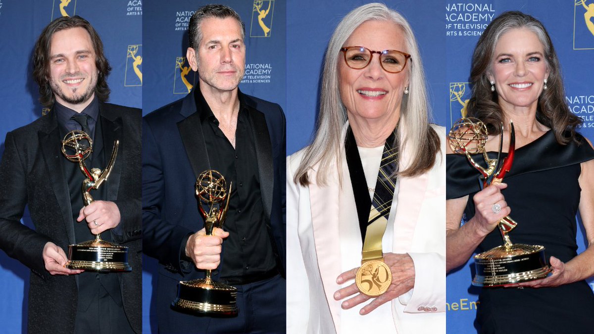 MichaelFairman's tweet image. 2025 Daytime Emmys Winners Walk: An Inside Look (Photos) - @JonathanJackson @valentinifrank #janeelliot #susanwalters #DaytimeEmmys @GeneralHospital 

Check out more from the celebration in the press room
 -  bit.ly/4hirayd