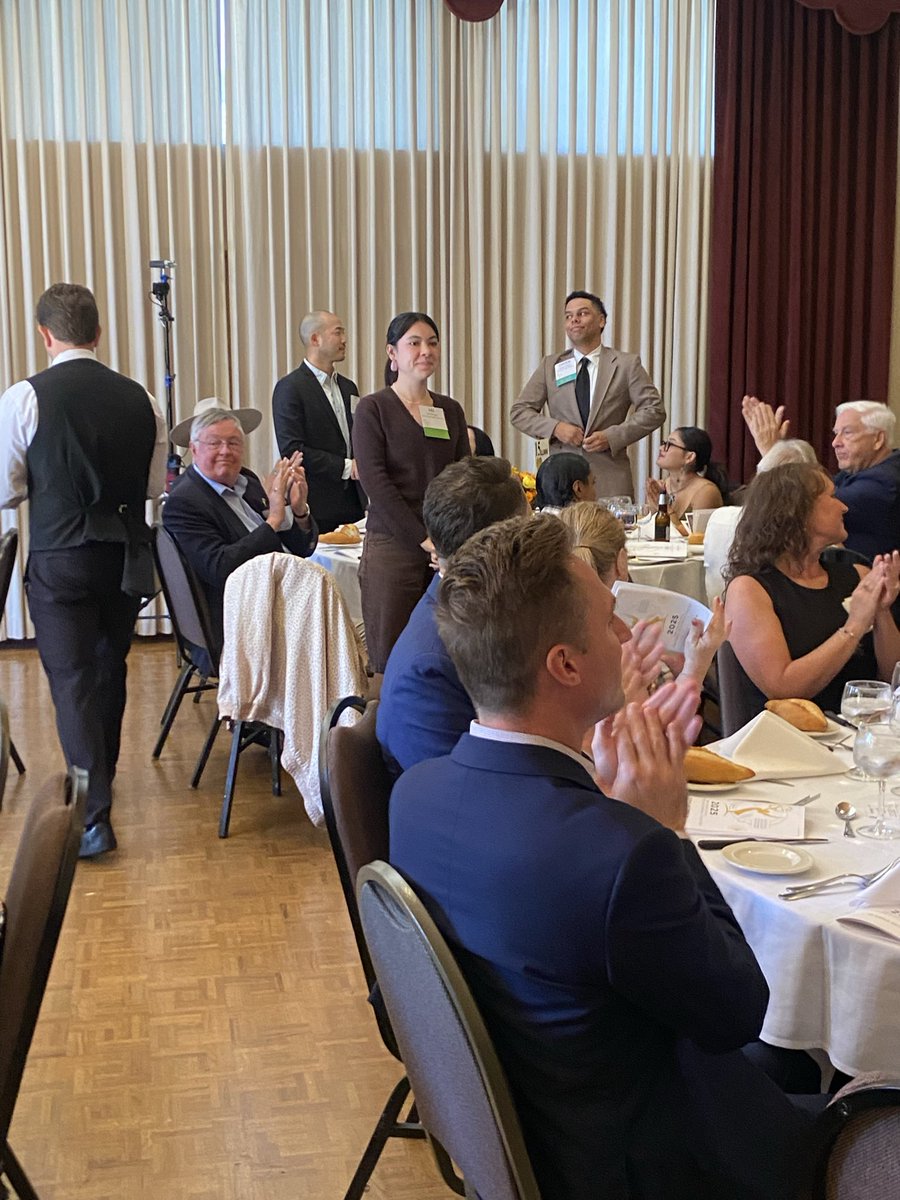 This years’ scholarship recipients get a standing round of applause.