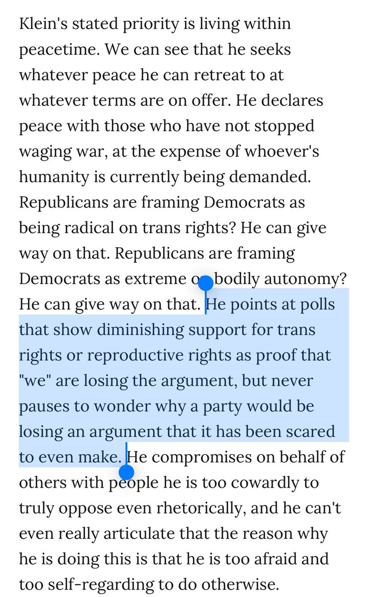 This piece on Ezra Klein is brutal and excellent.