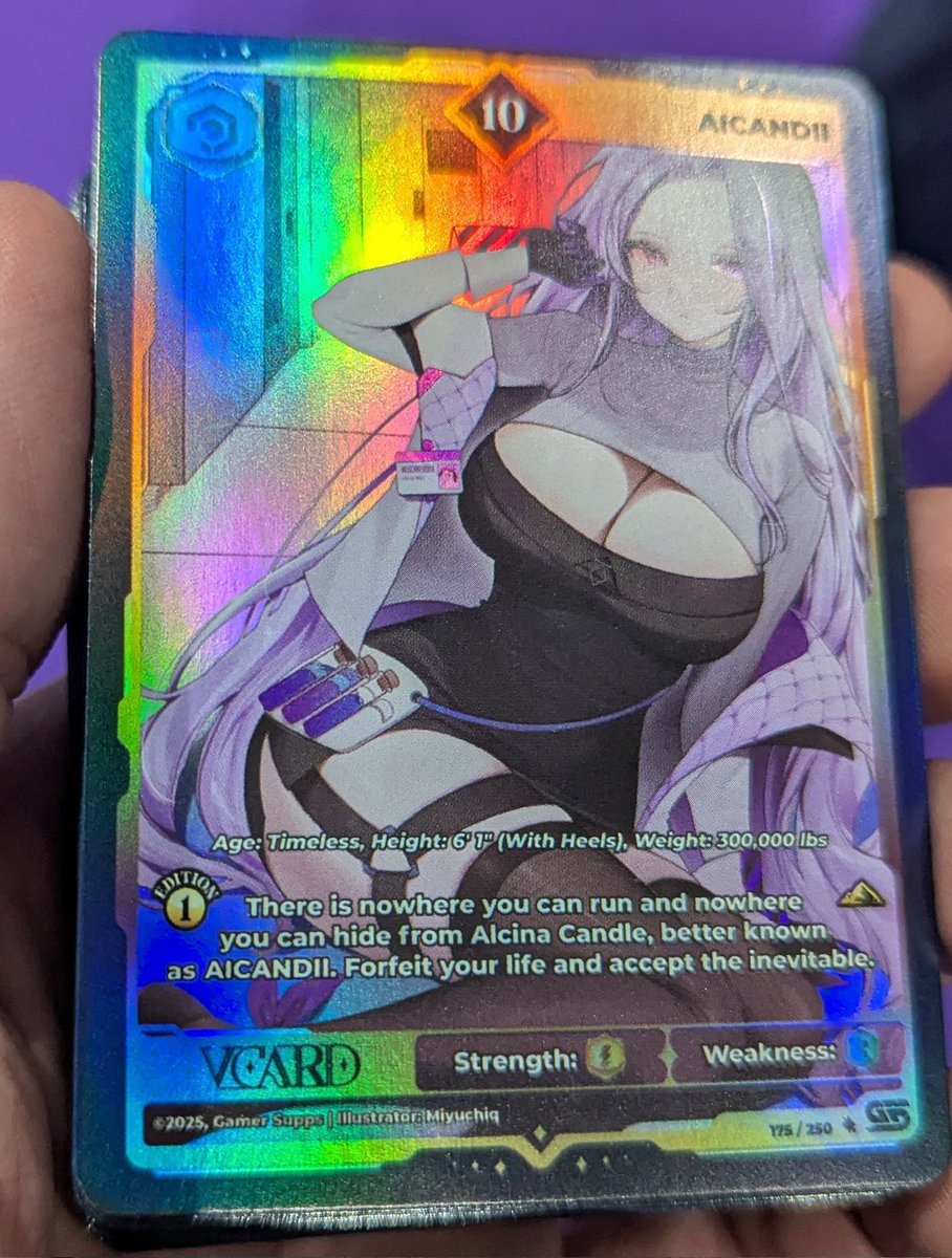 I'm sorry what!?
I just opened this foil 10 AICandii at TwitchCon!!
<a href="/aicandii/">AICANDII 🧪 VchiBan ✨</a> <a href="/GamerSupps/">Gamer Supps®</a> <a href="/VCardTCG/">VCard TCG</a>
#TwitchCon #twitchcon2025