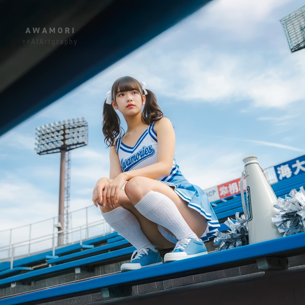 2022Awa's tweet image. 📢#cheers_weekend
#cheerleaders #aiportrait #aiphotography #aigravure #aigirl #photoshop #lightroom #photorealism #firefly #nanobanana #imagen4 #4K