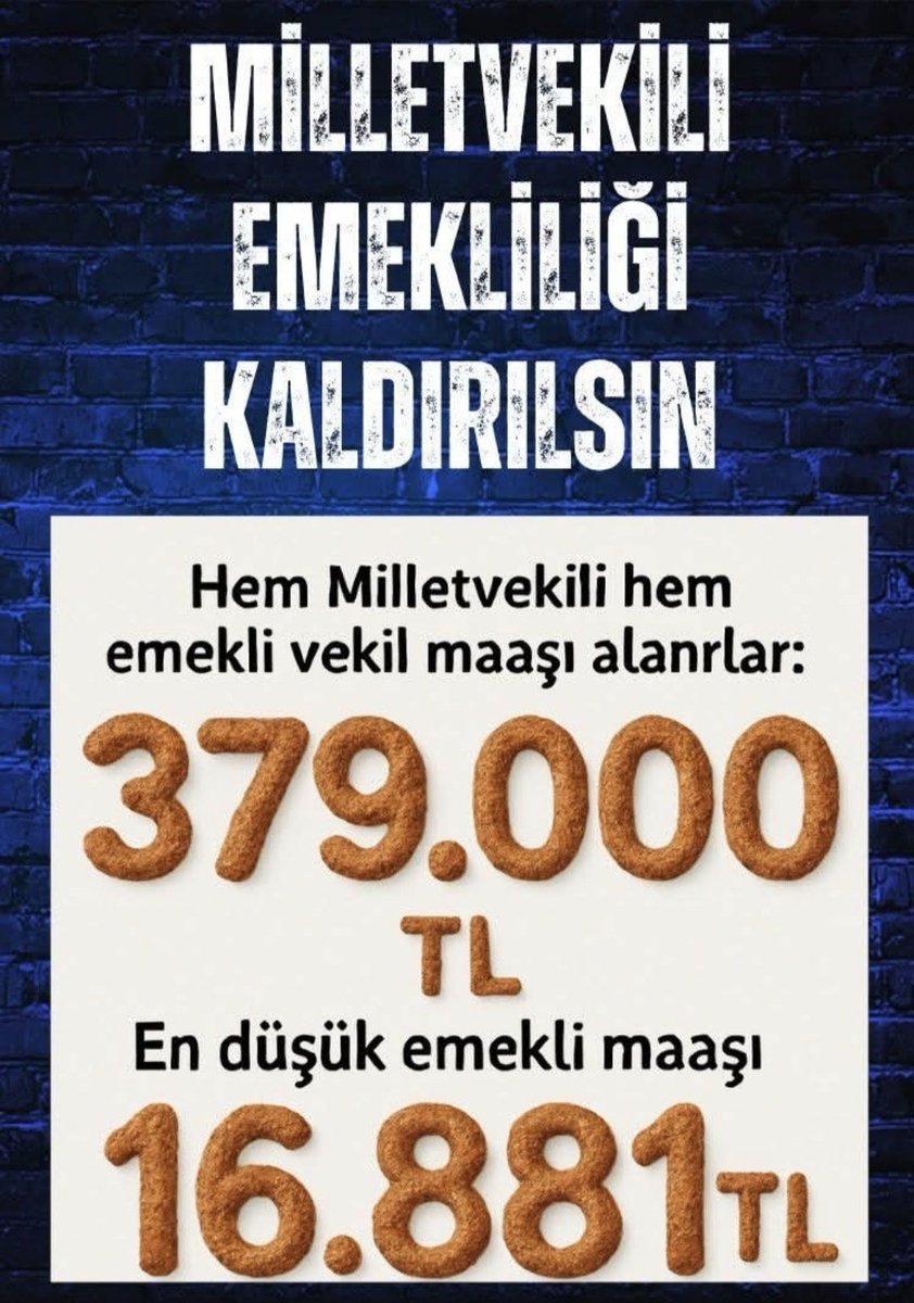 600 adet halk için ne yaptıklarını bilmediğimiz vekillere verilen maaşa bak❗

Bu ne ya... Bu ne❓❓❓

Bir de emekli vekillik var😡

Aylarca da tatilleri var😡

Neden❓❓❓

#SandıkArtıkŞart