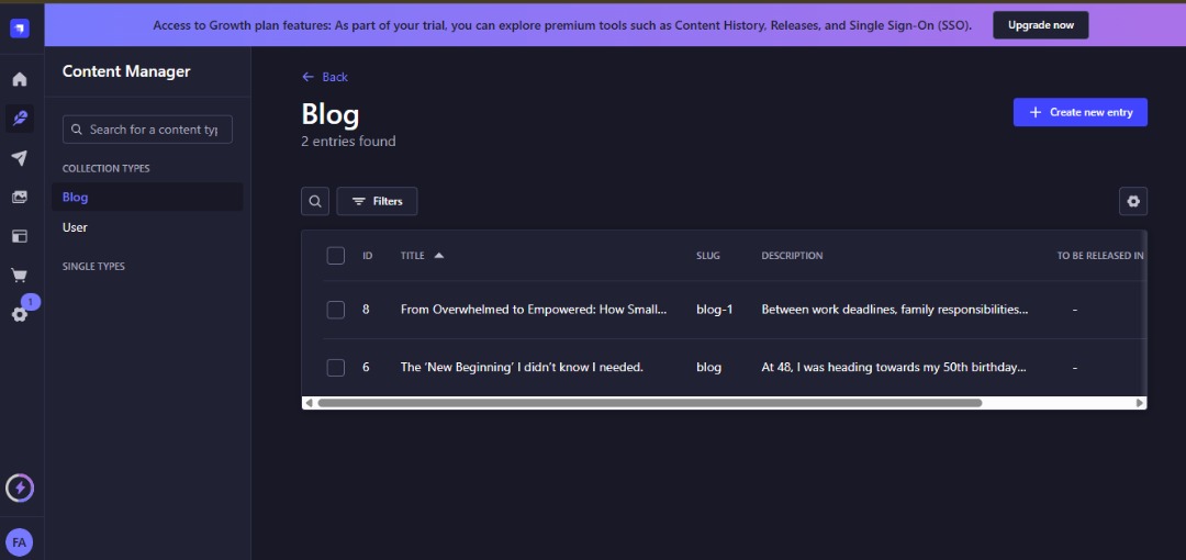 prosper_coded's tweet image. I integrated a Headless CMS for managing site content (e.g blogs) , 
Using strapi. Not everything requires an admin panel, this manages most dynamic content very well.