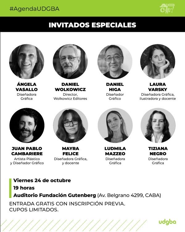 📣 “Pasado, presente y futuro del diseño”  El 24 de octubre ✨ vení a festejar el Día del Diseñador Gráfico a lo grande 💚💪

🗓️ Viernes 24/10
⏰ 19 Hs
📍 Auditorio Fundación Gutenberg (Av. Belgrano 4299, CABA) 
🔗 Entrada gratuita con inscripción 👉 fundaciongutenberg.edu.ar/eventos/jornad…