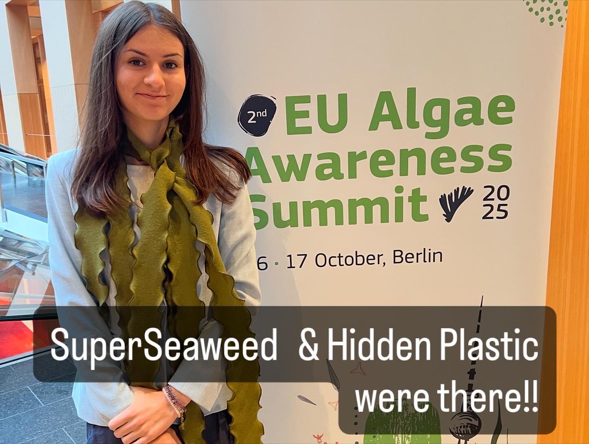 hidden_plastic's tweet photo. We returned from an amazing TWO days at the 2nd EU Algae Awareness Summit 🪸
  
The summit included…
🪸Talks from role models in the seaweed sector 🤩
🪸Seaweed-based food, drinks and samples!
🪸Interviews recorded - especially on non-plastic solutions! #EU4Algae #EMFAF #EU https://t.co/NEEeaptBE2